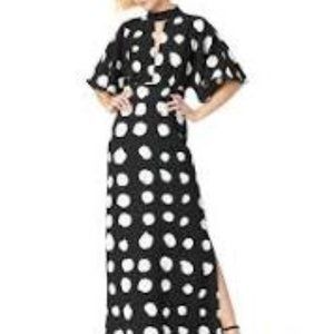 Keyhole Maxi Evening Dress with Side Slits